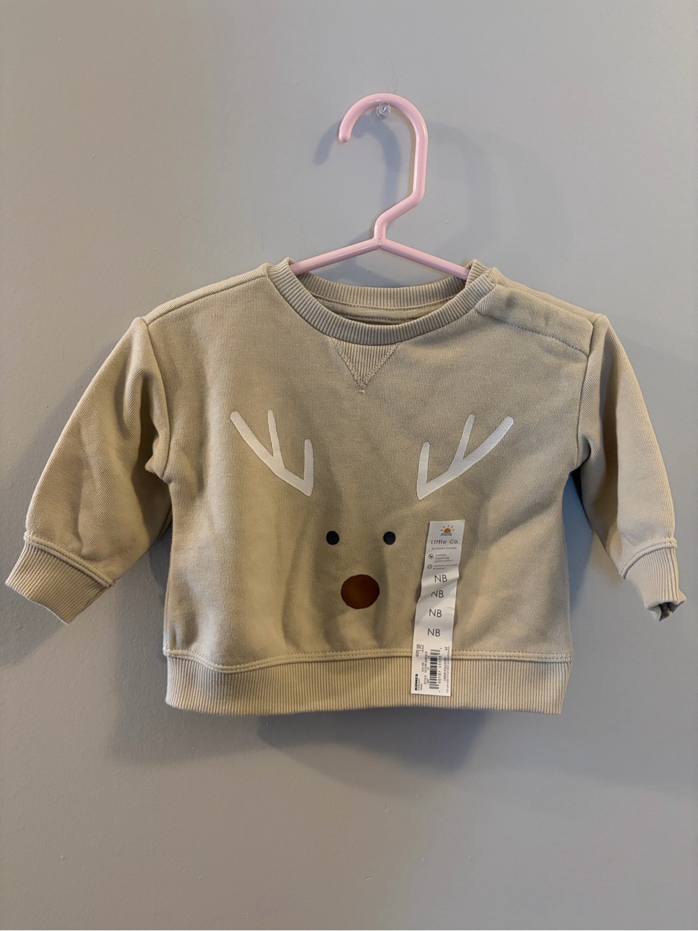 Little co reindeer crewneck Nb